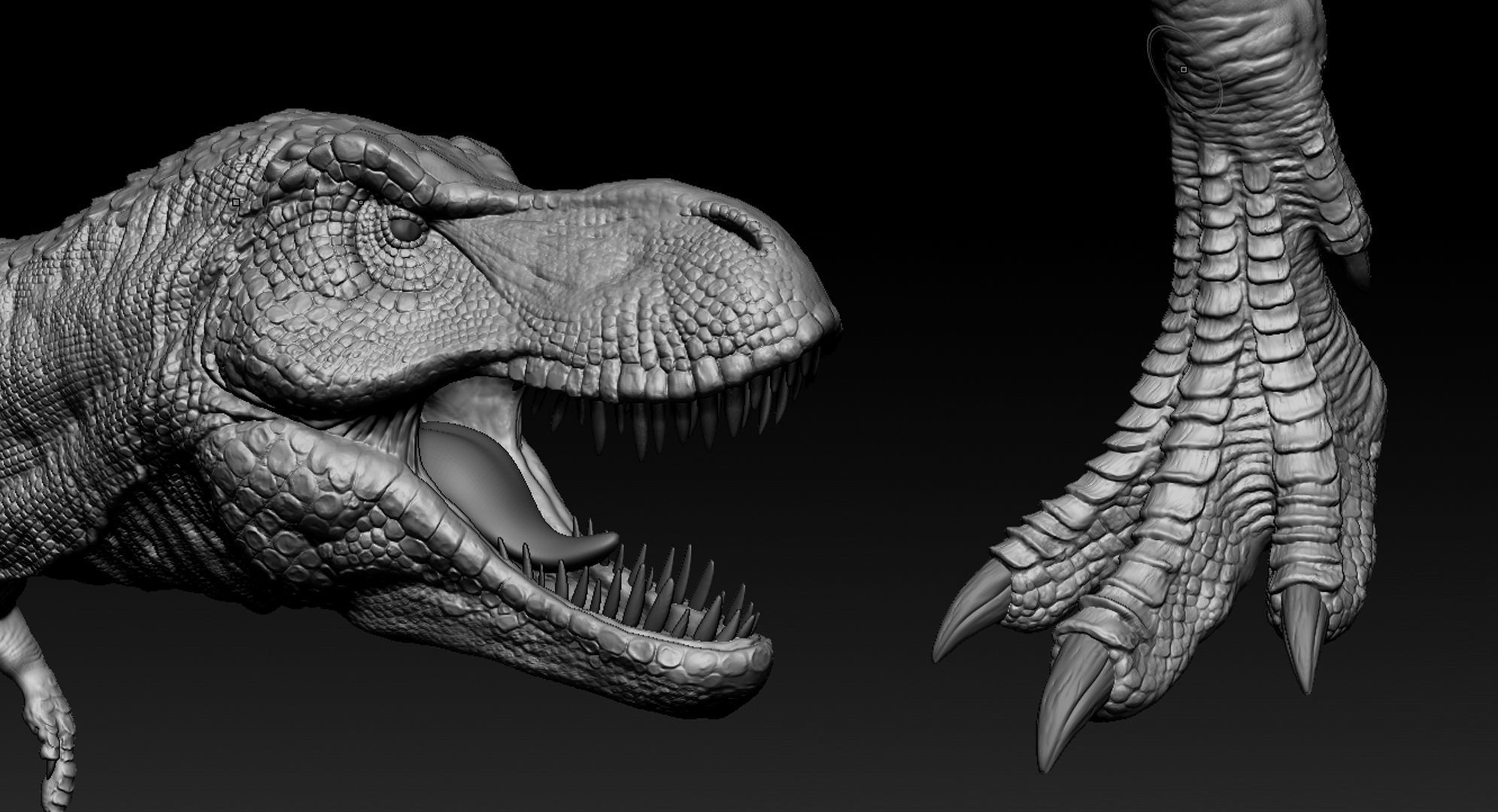 T-Rex 3D model t - rex dinosaur Low-poly 3D model_4