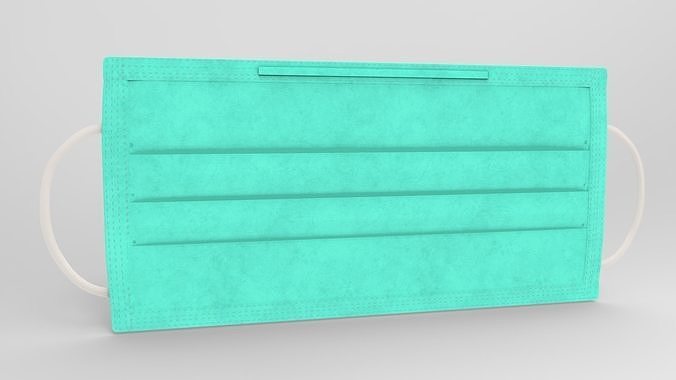 Surgical Mask Low-poly 3D model