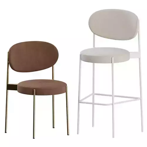 Series 430 Chair and Bar Stool by Verpan 3D model