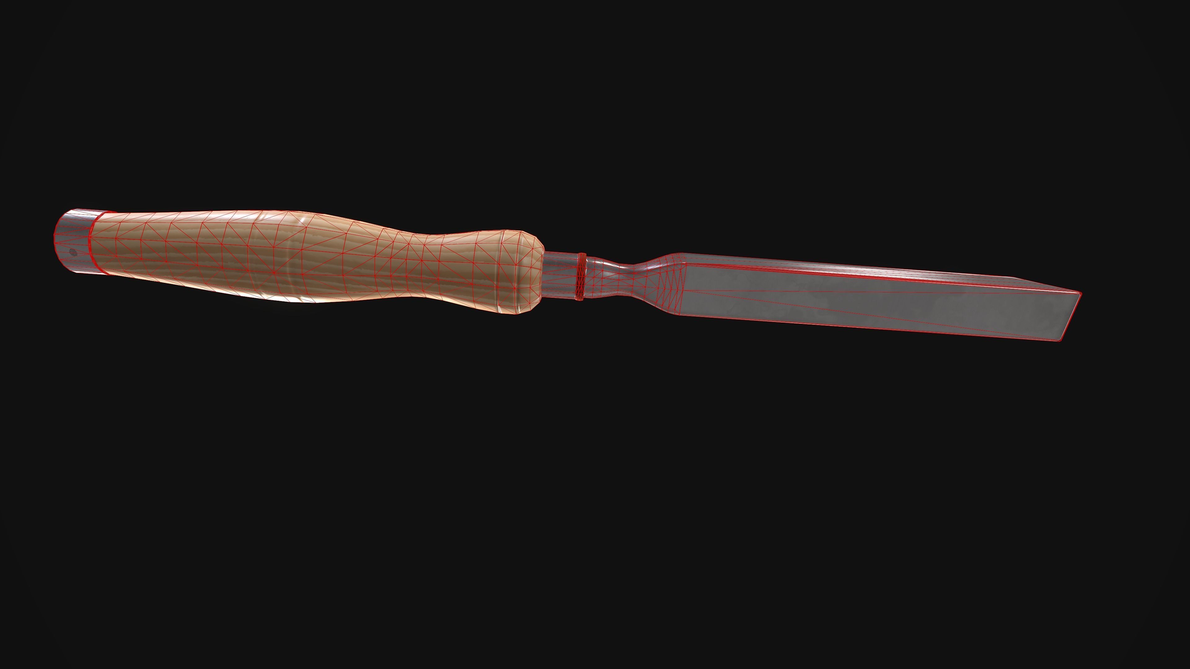 Chisel Gameready New Old Very Old Low-poly 3D model_6