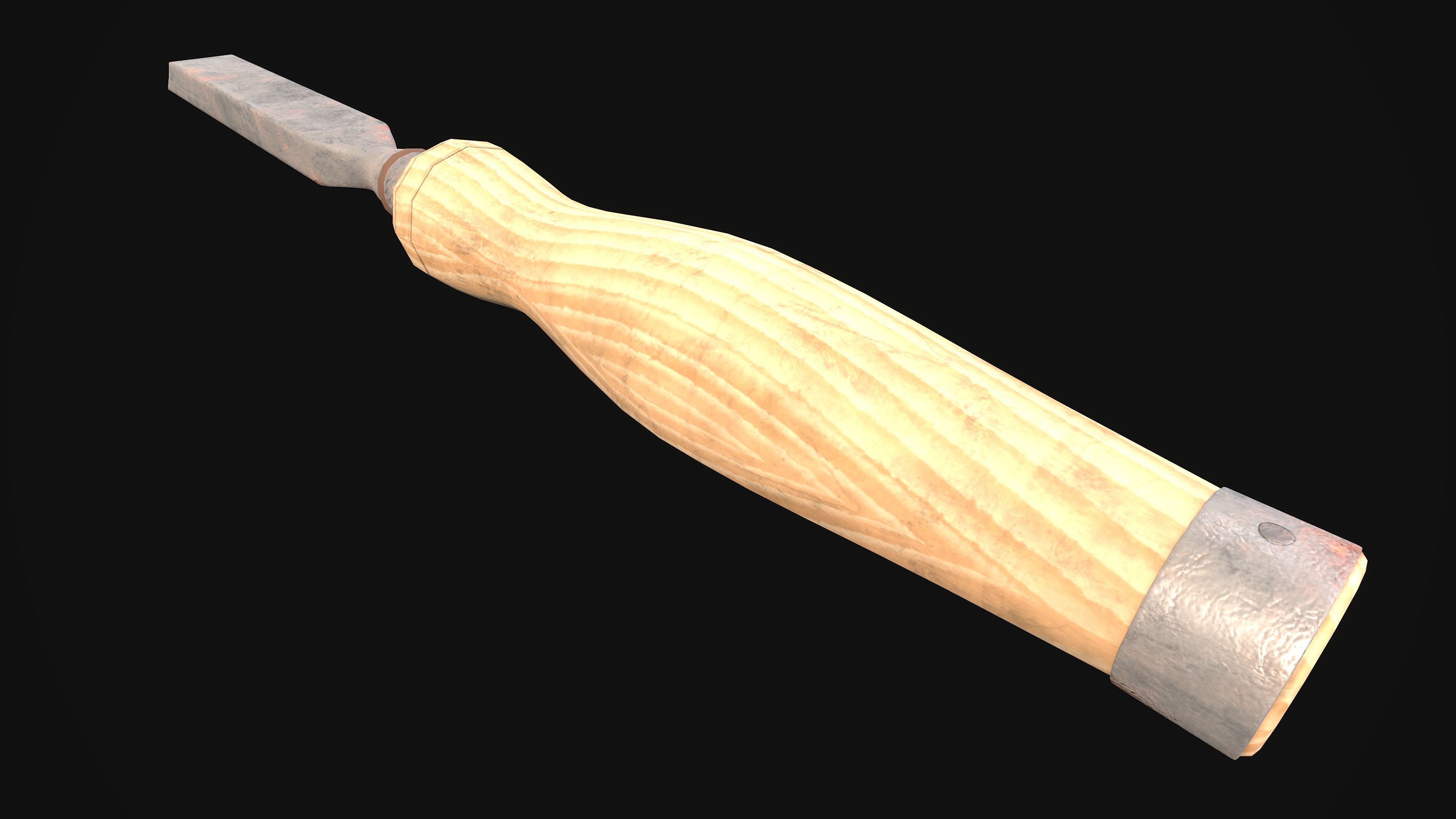 Chisel Gameready New Old Very Old Low-poly 3D model_8