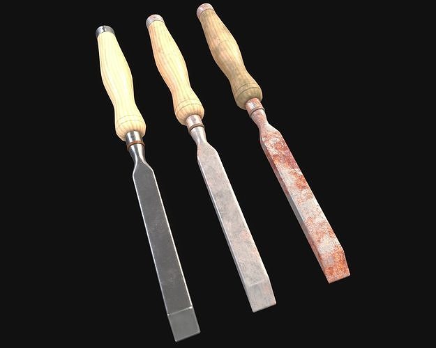 Chisel Gameready New Old Very Old Low-poly 3D model