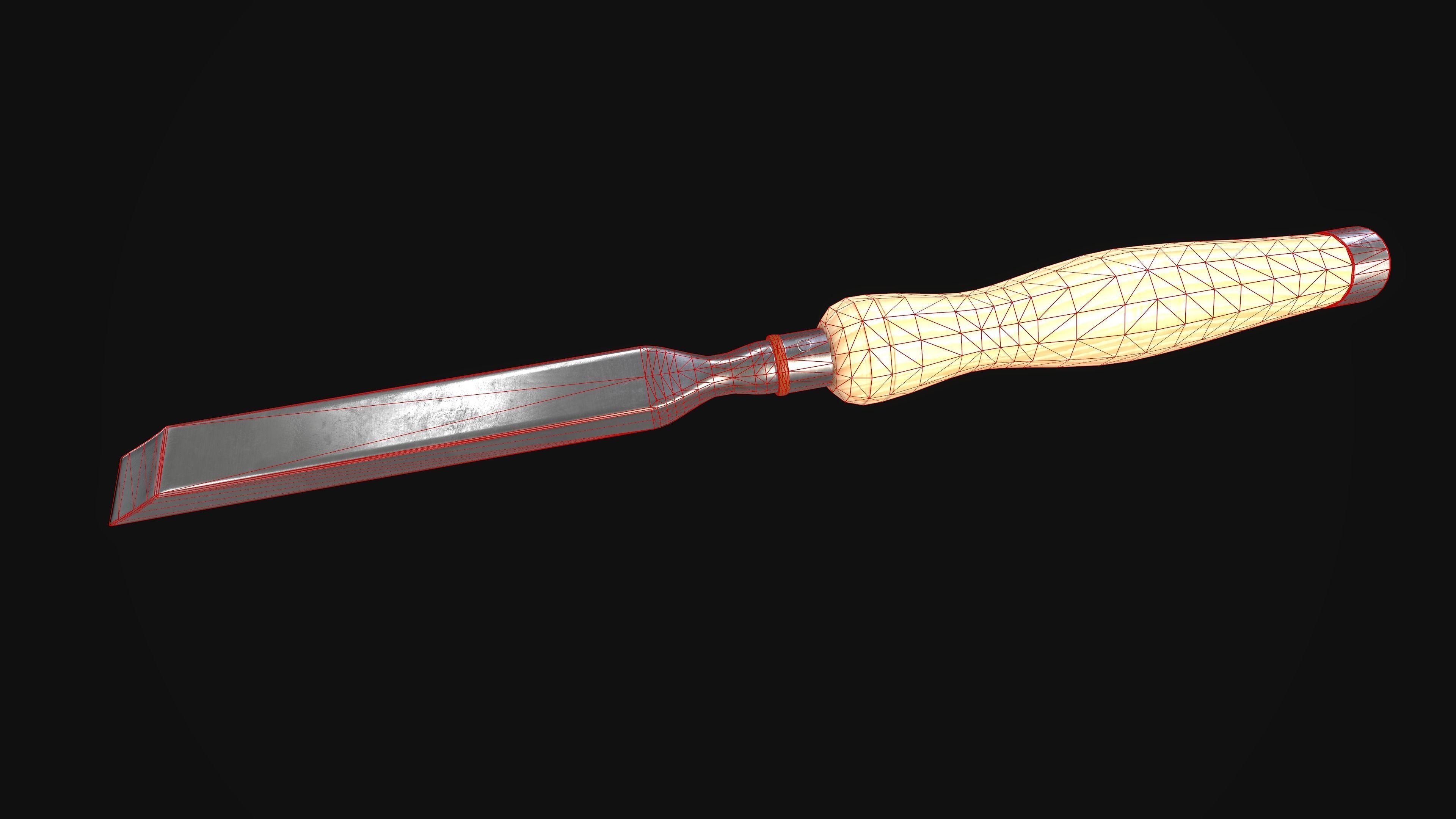 Chisel Gameready New Old Very Old Low-poly 3D model_5
