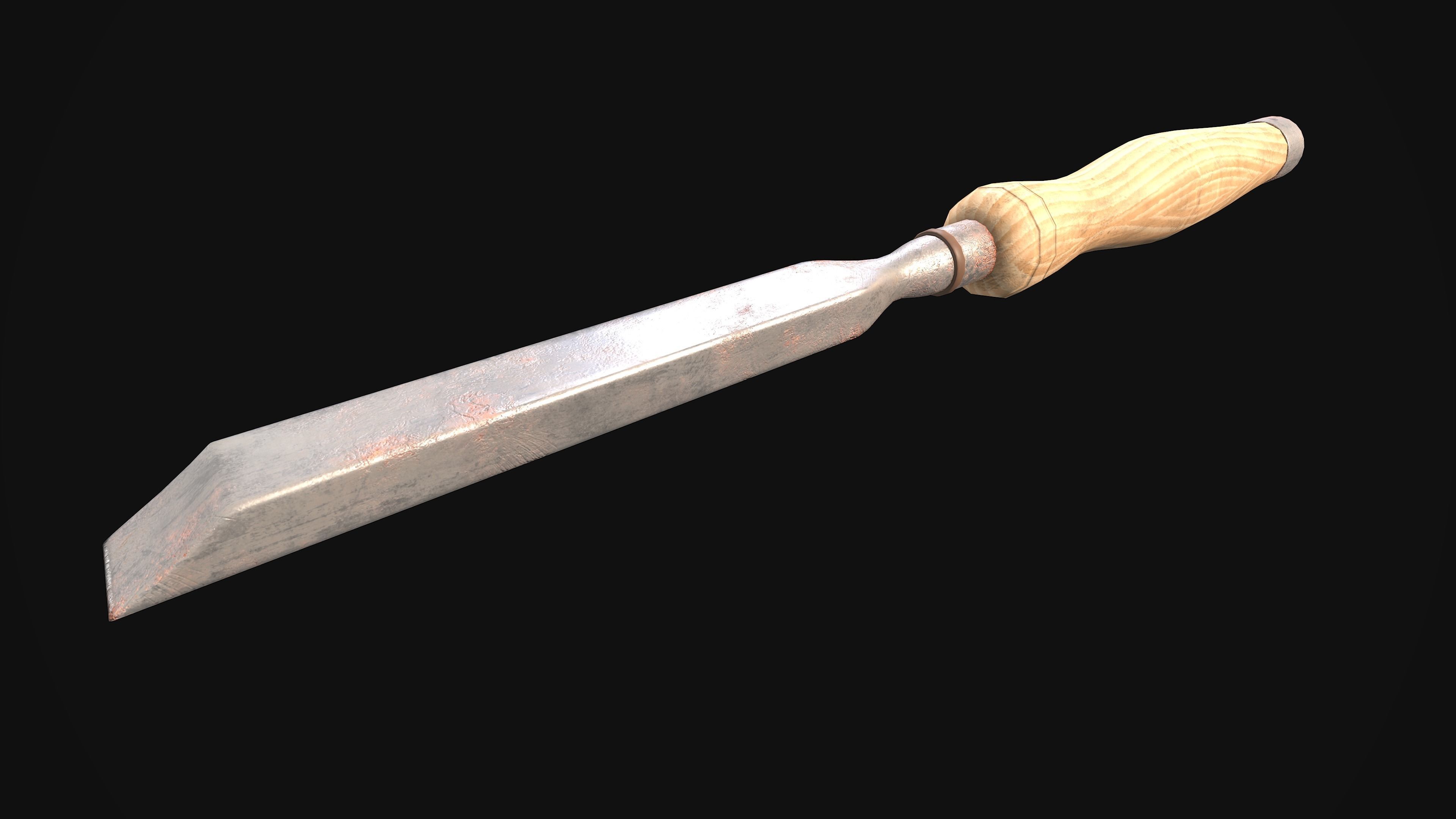 Chisel Gameready New Old Very Old Low-poly 3D model_3