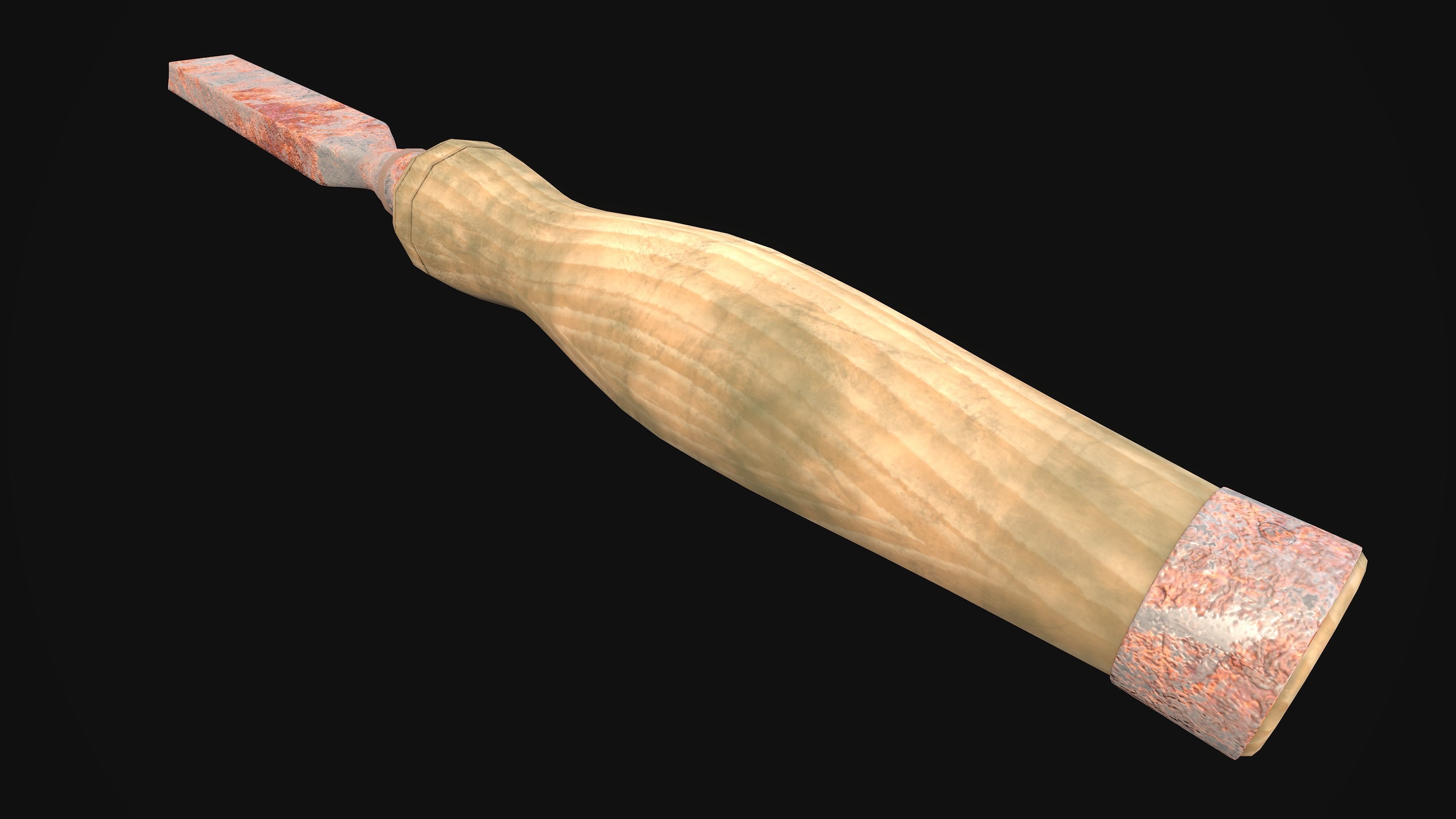 Chisel Gameready New Old Very Old Low-poly 3D model_9