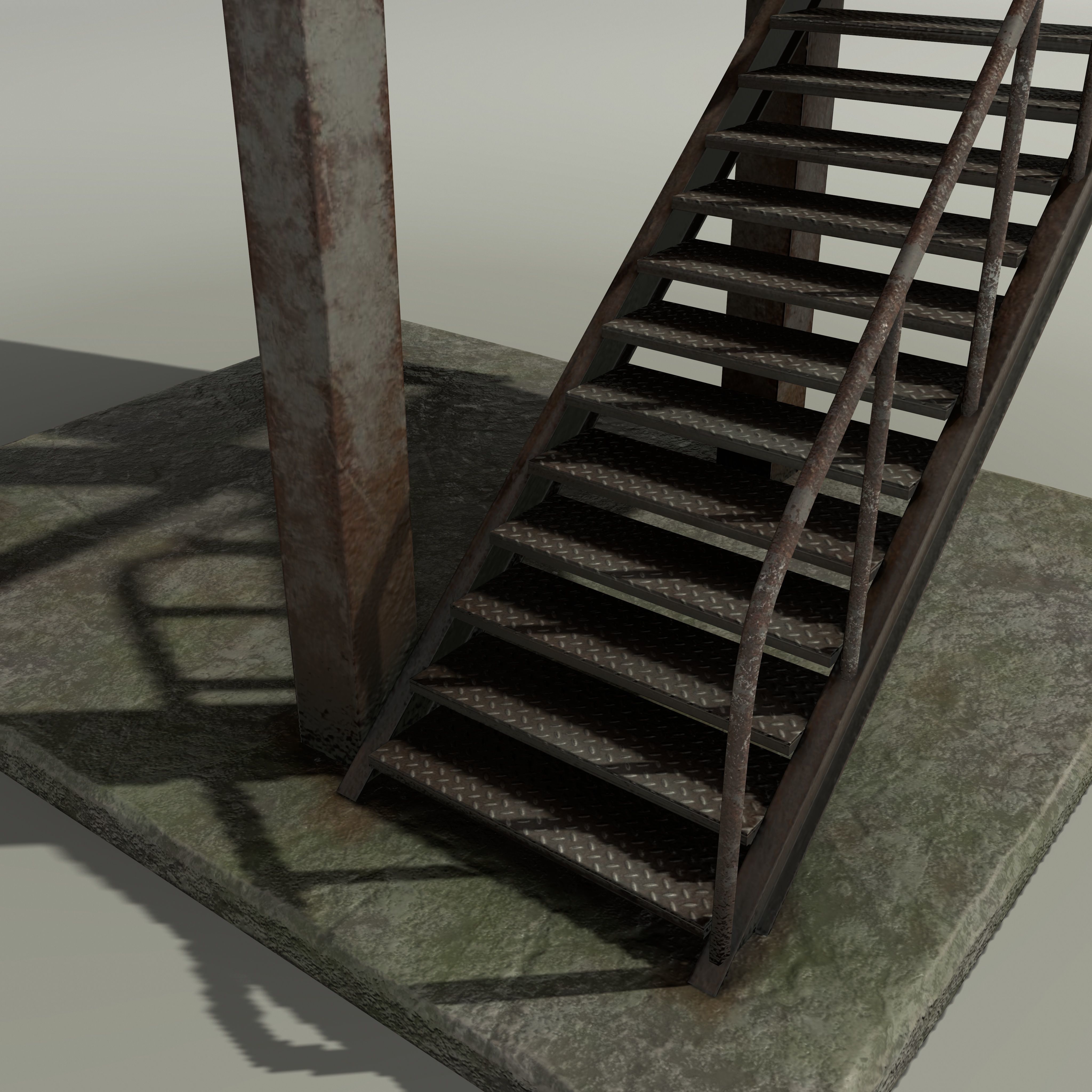 Military Watch Tower Low-poly 3D model_4