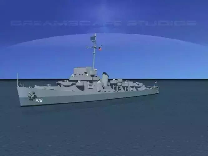 Evarts Class Destroyer DE278 USS Tisdale