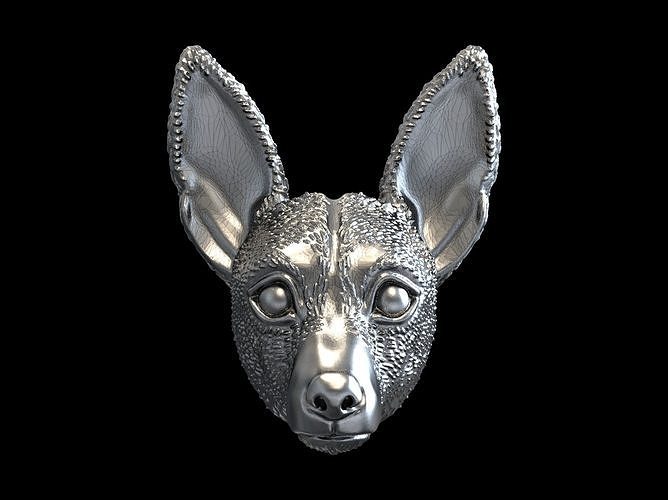 Jack Russell Terrier dog head 3D print model 3D print model