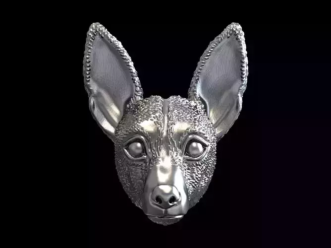 Jack Russell Terrier dog head 3D print model 3D print model