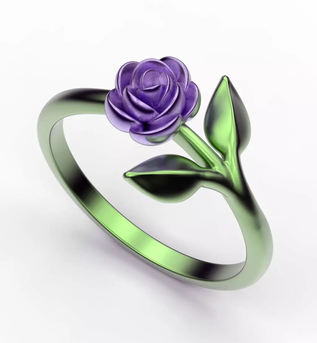 Ring Rose 3D print model_0
