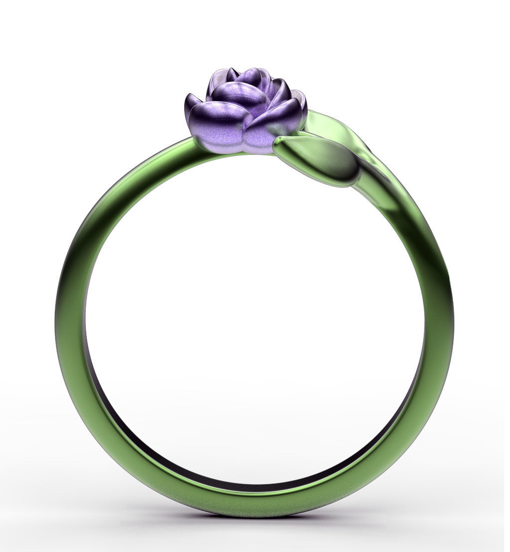Ring Rose 3D print model_5