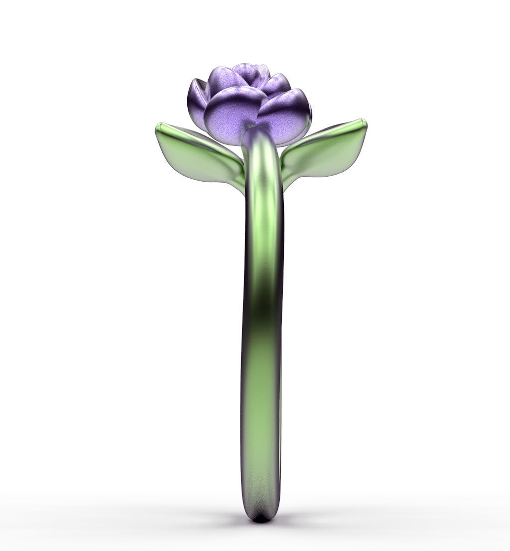 Ring Rose 3D print model_4