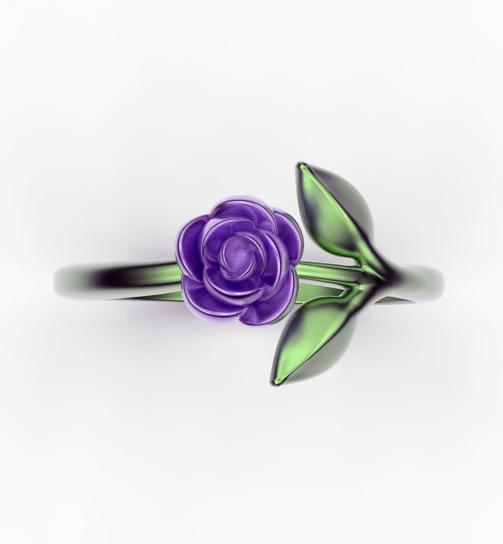 Ring Rose 3D print model_1
