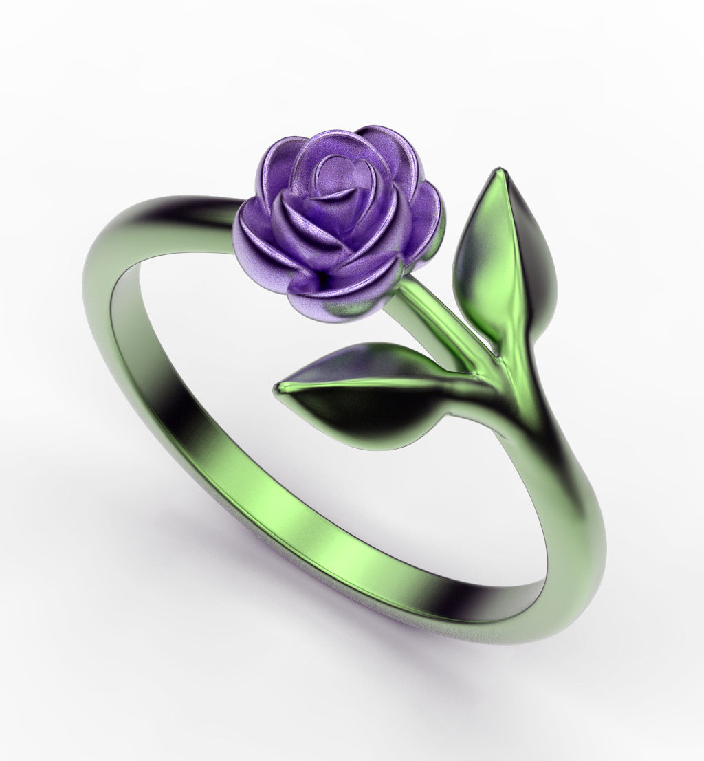 Ring Rose 3D print model_6