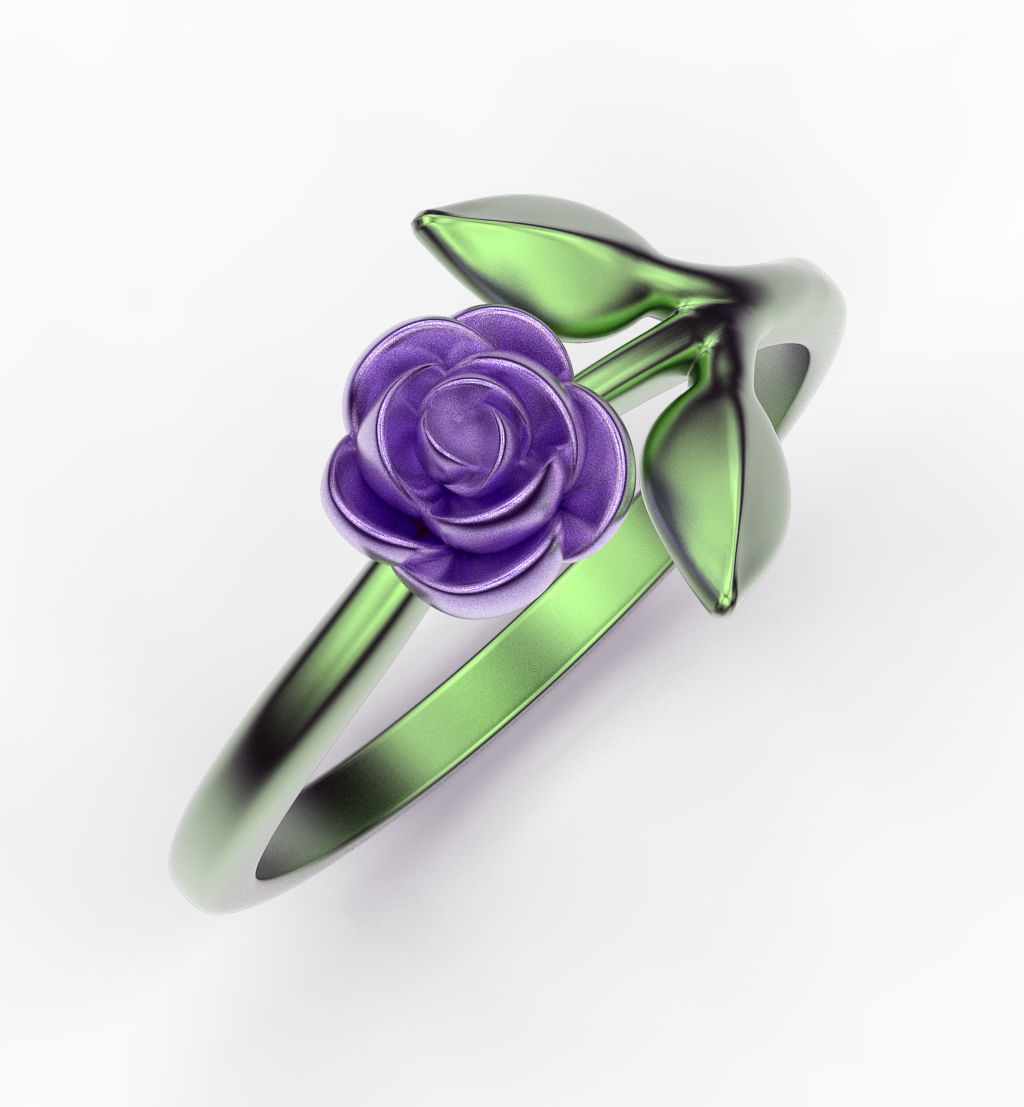 Ring Rose 3D print model_2