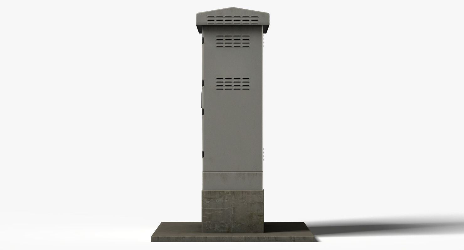 Electric Box Low-poly 3D model_6