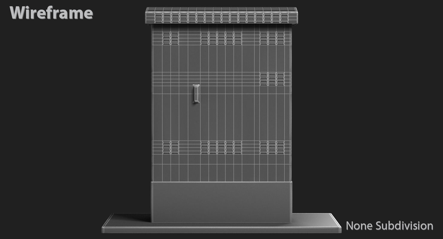 Electric Box Low-poly 3D model_16