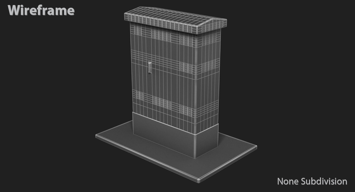 Electric Box Low-poly 3D model_12