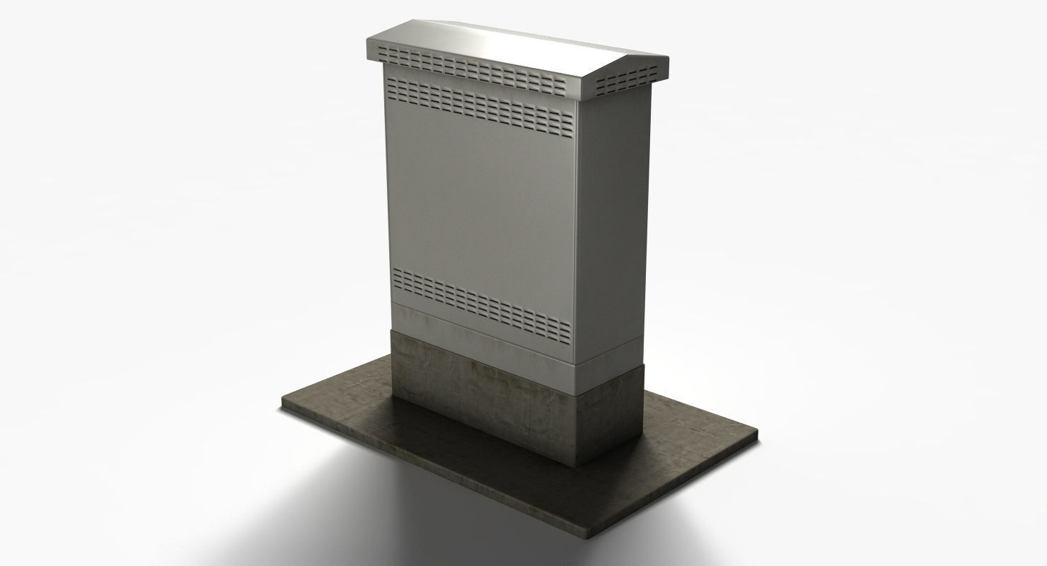 Electric Box Low-poly 3D model_2