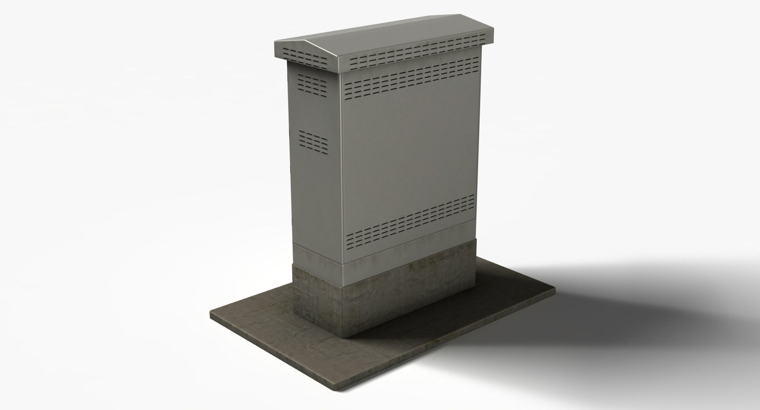 Electric Box Low-poly 3D model_1