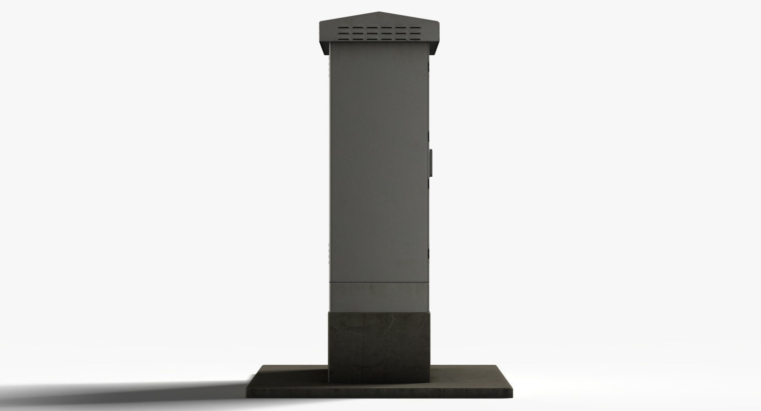 Electric Box Low-poly 3D model_7