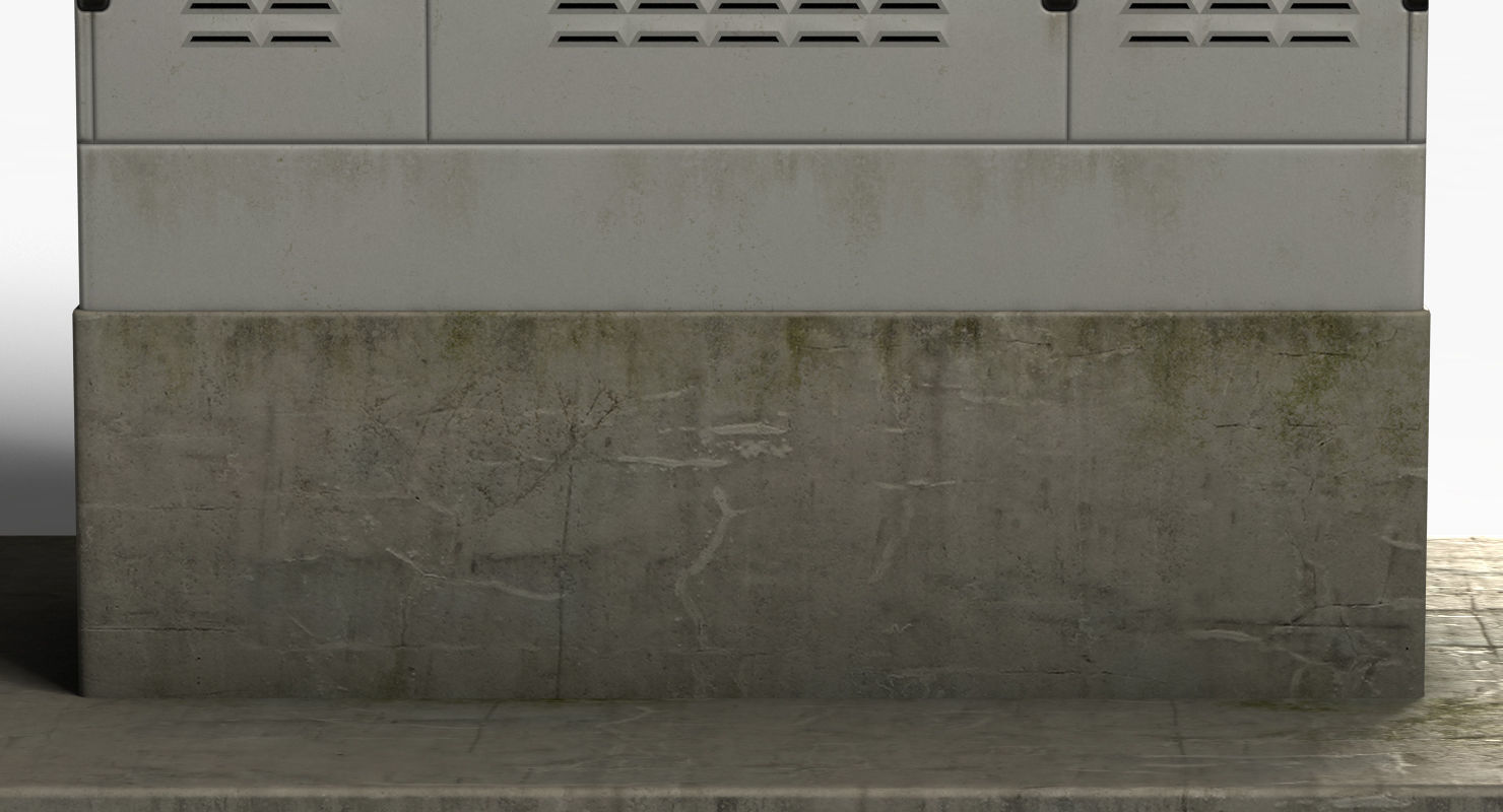 Electric Box Low-poly 3D model_9