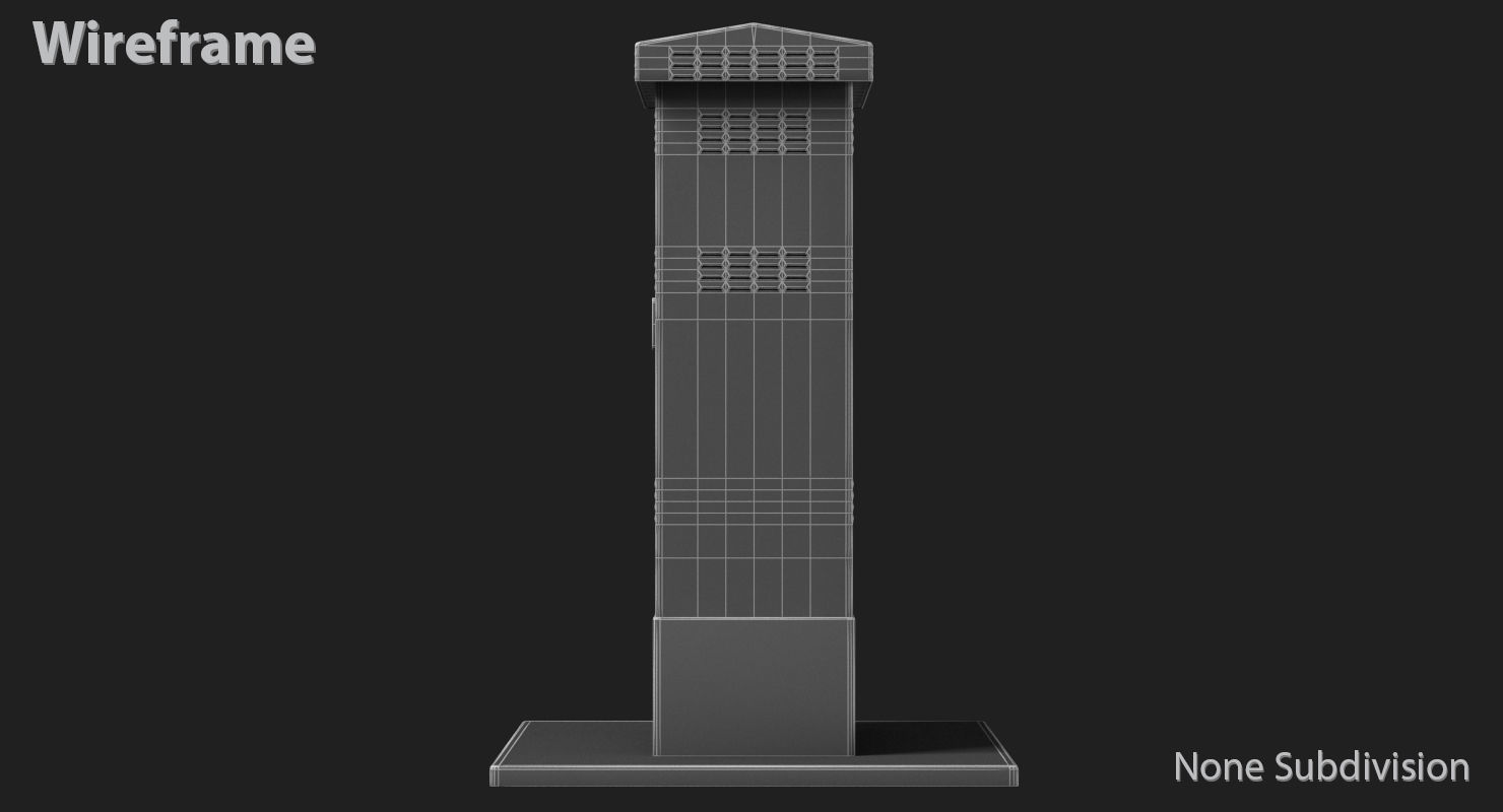 Electric Box Low-poly 3D model_18