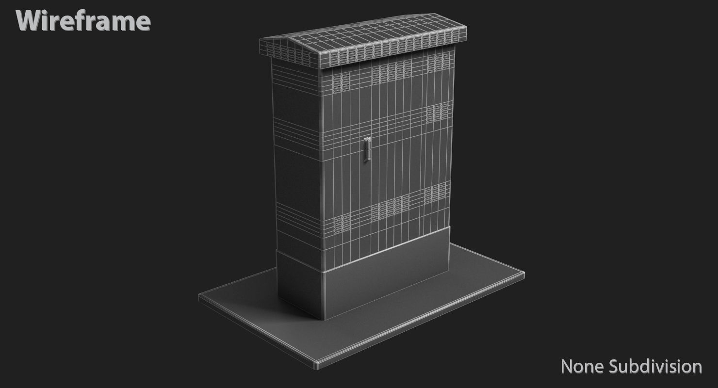 Electric Box Low-poly 3D model_15