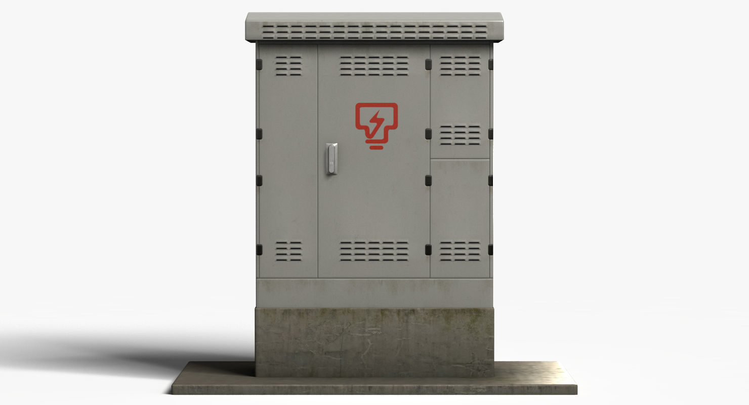 Electric Box Low-poly 3D model_4