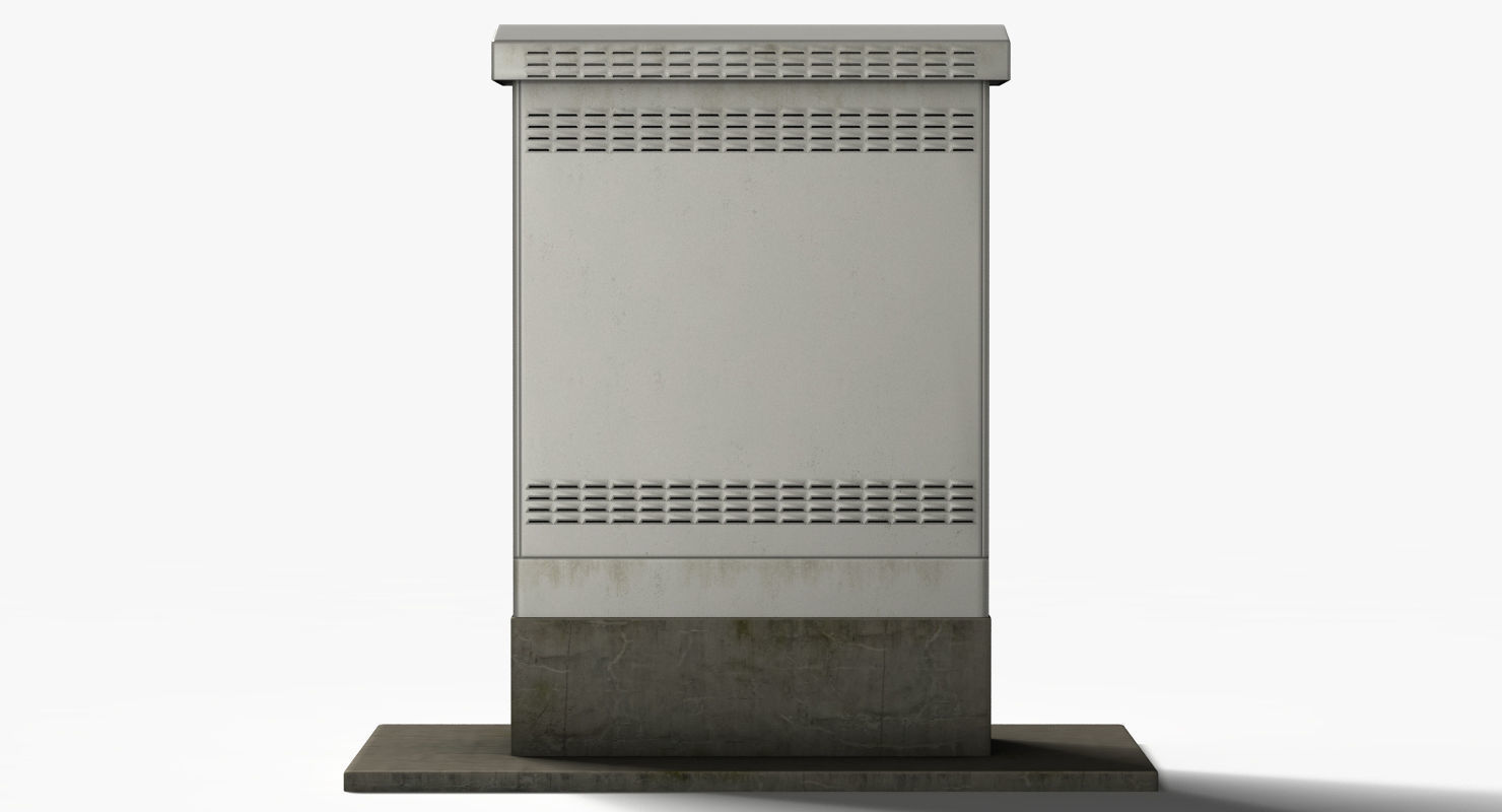 Electric Box Low-poly 3D model_5