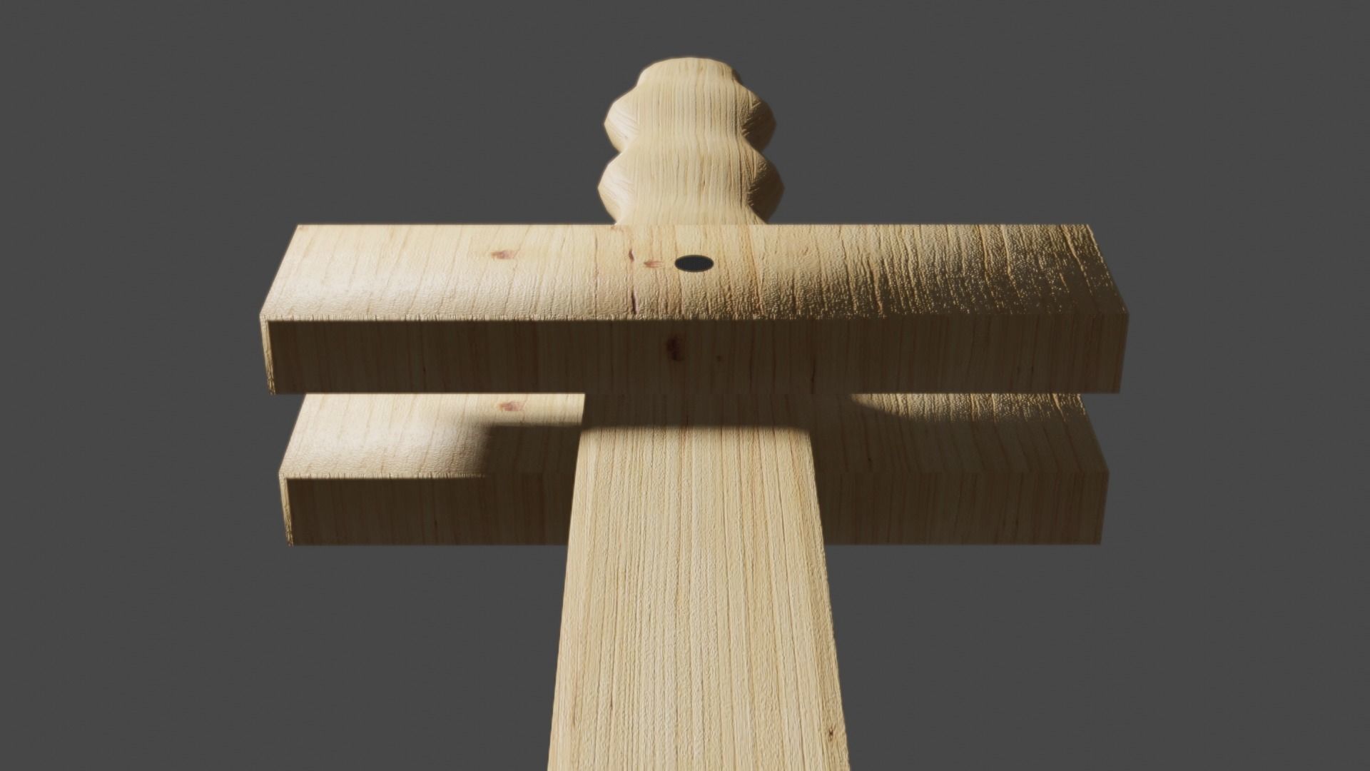 Wooden Sword Free 3D model_1