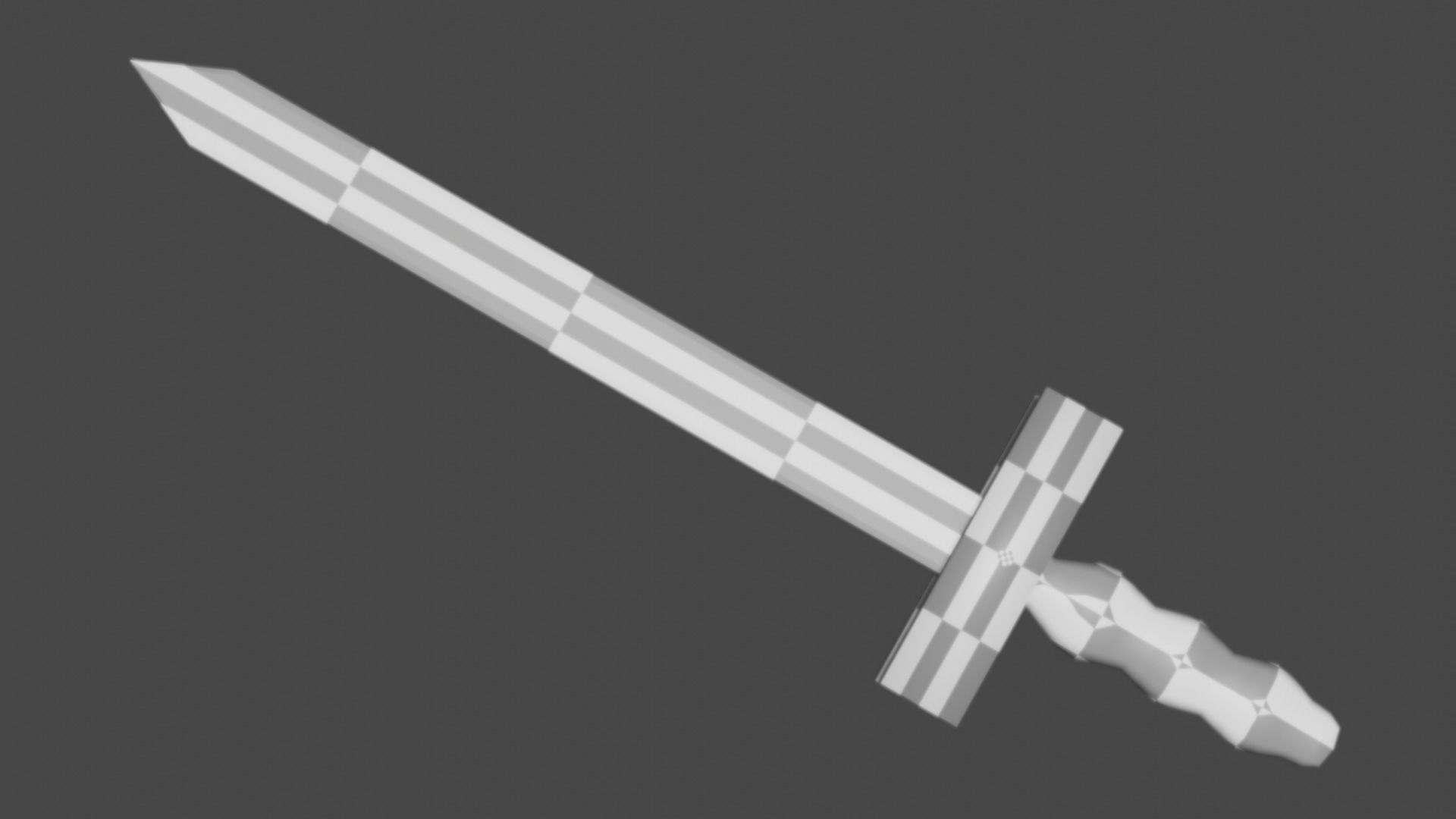 Wooden Sword Free 3D model_4