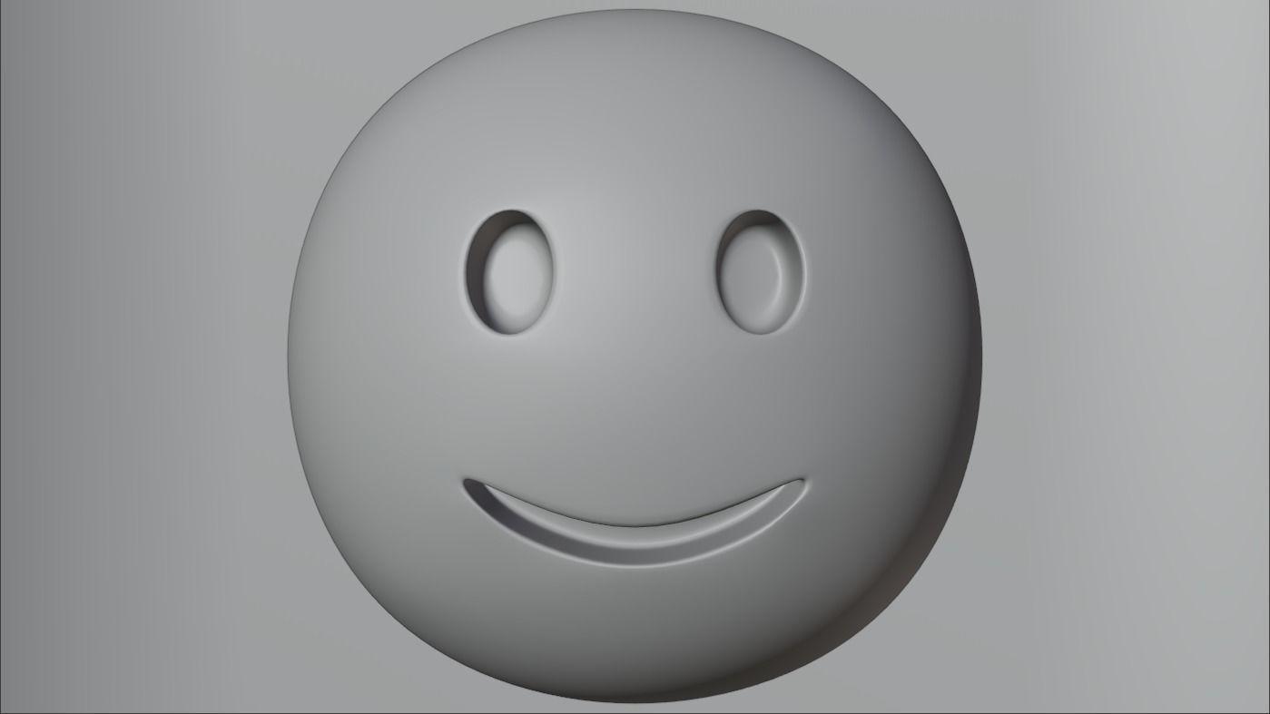 Grinning Emoji 3D model_4
