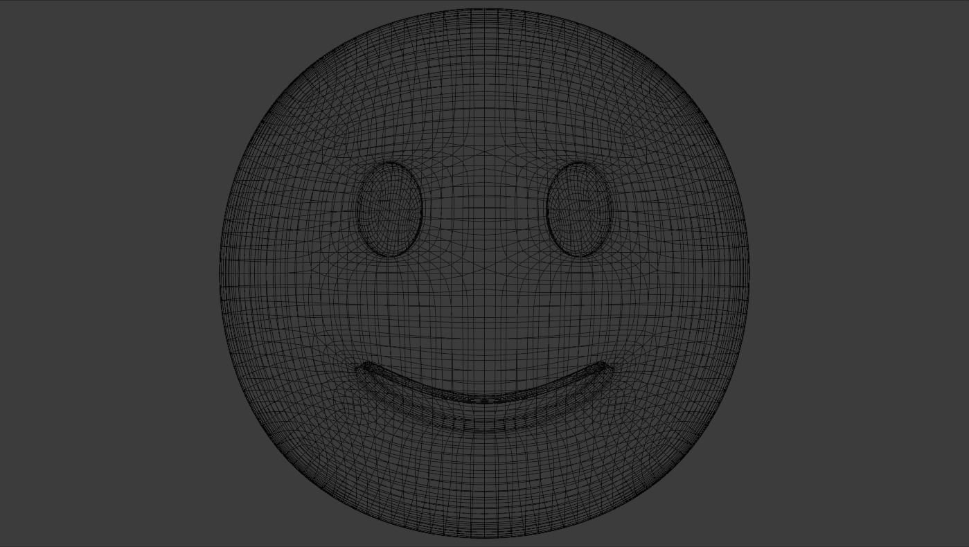 Grinning Emoji 3D model_5