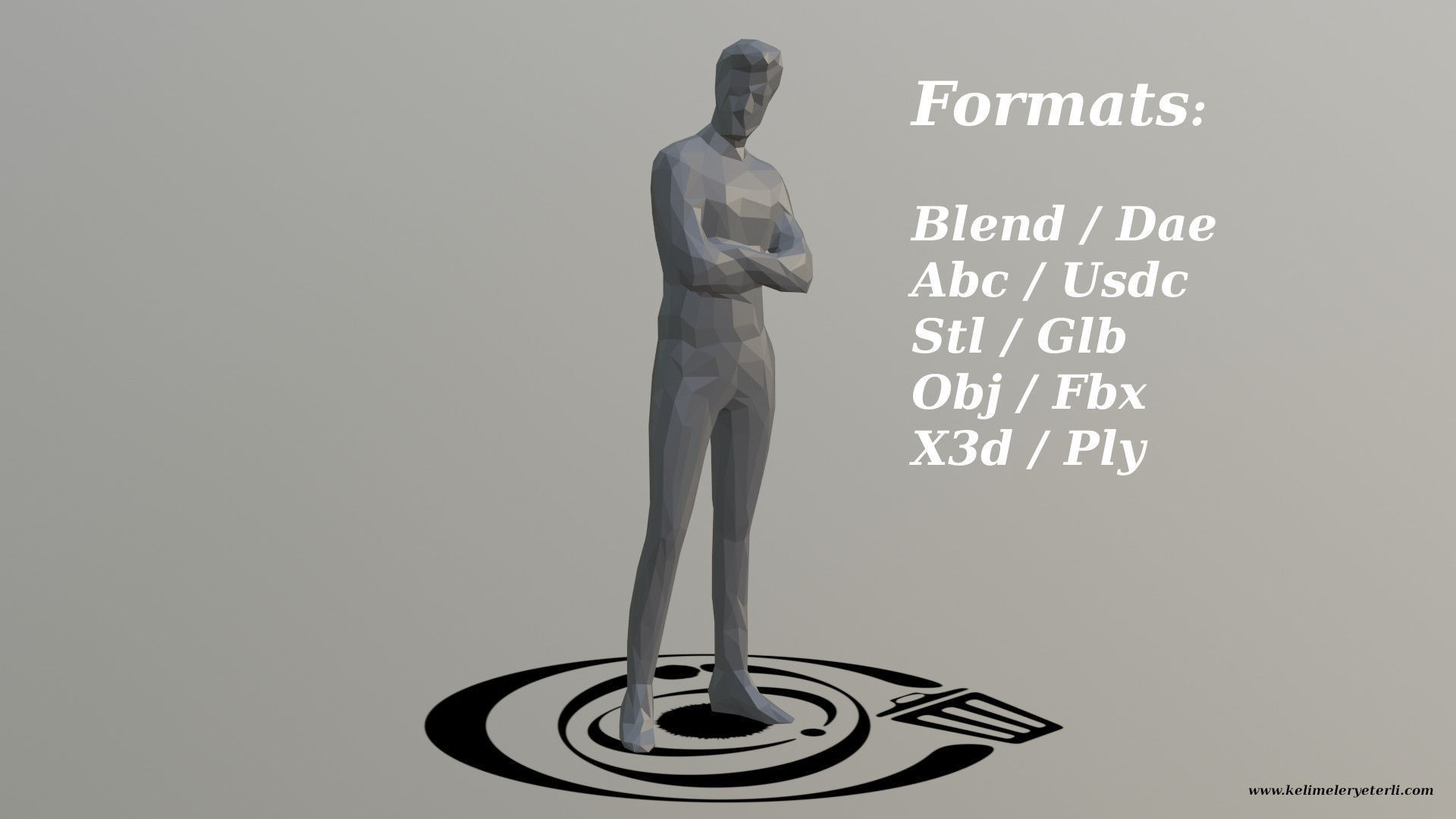 Human 021 LP R Low-poly 3D model_2