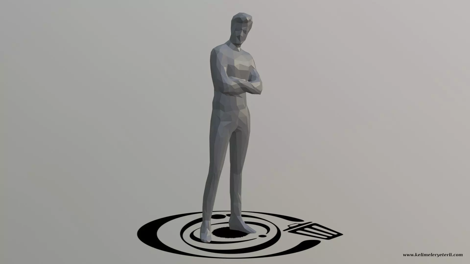 Human 021 LP R Low-poly 3D model_0
