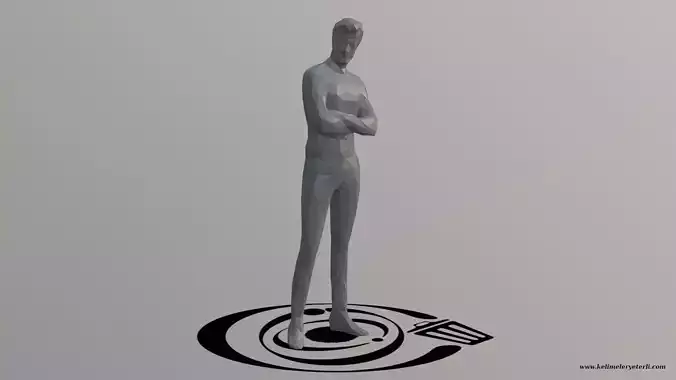 Human 021 LP R Low-poly 3D model
