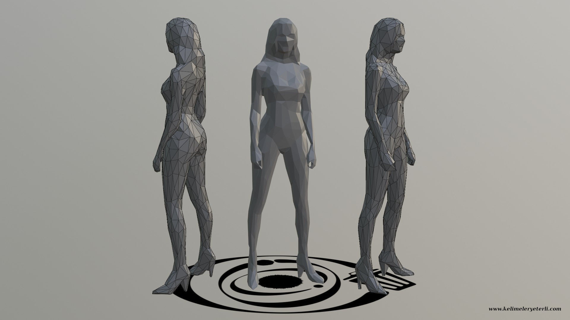 Human 022 LP R Low-poly 3D model_1