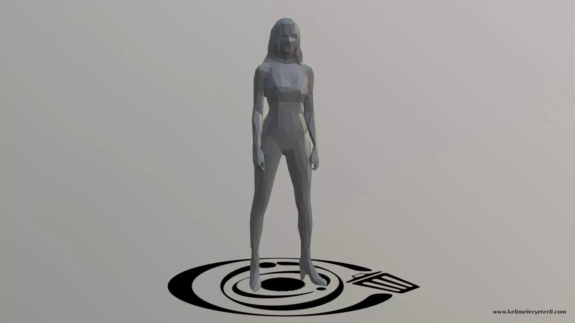 Human 022 LP R Low-poly 3D model_0