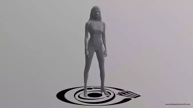 Human 022 LP R Low-poly 3D model