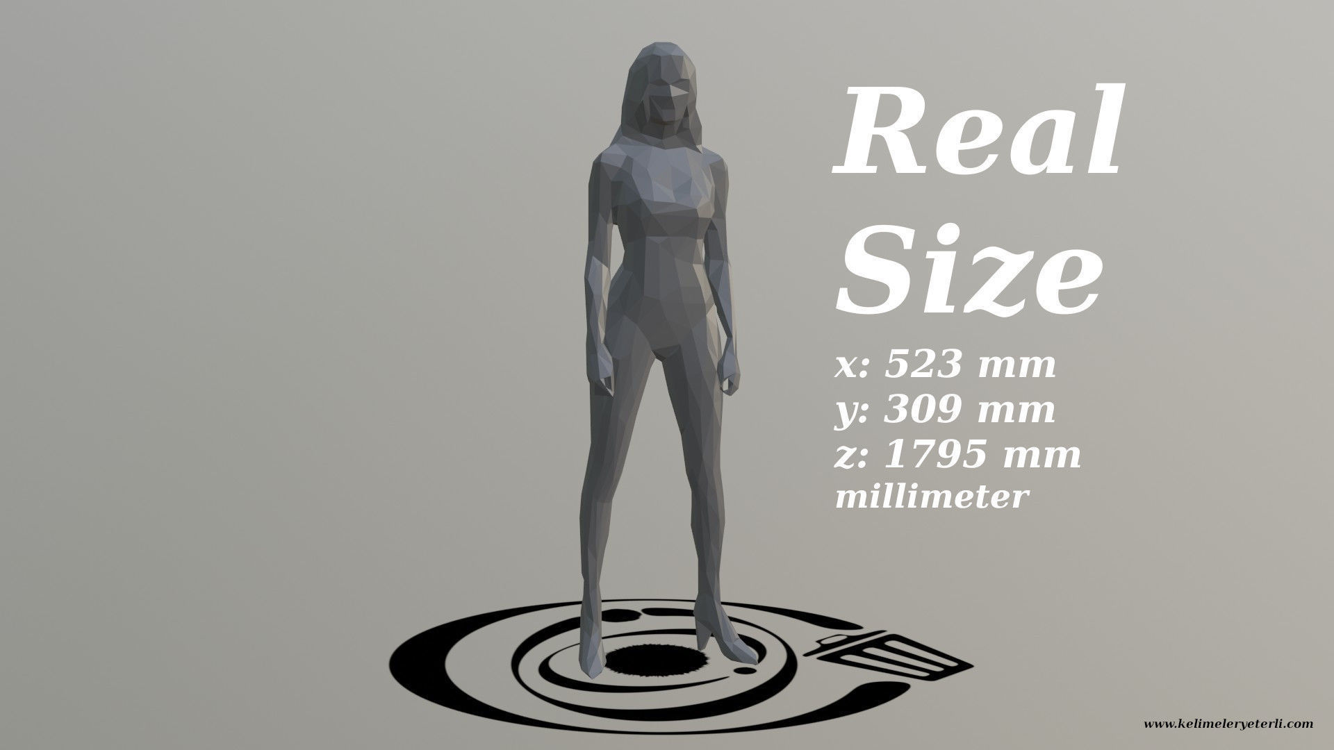 Human 022 LP R Low-poly 3D model_3