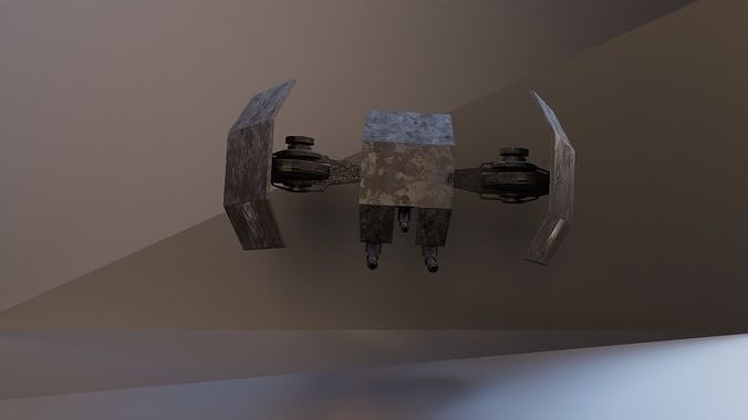 Sci-fi drone Low-poly 3D model