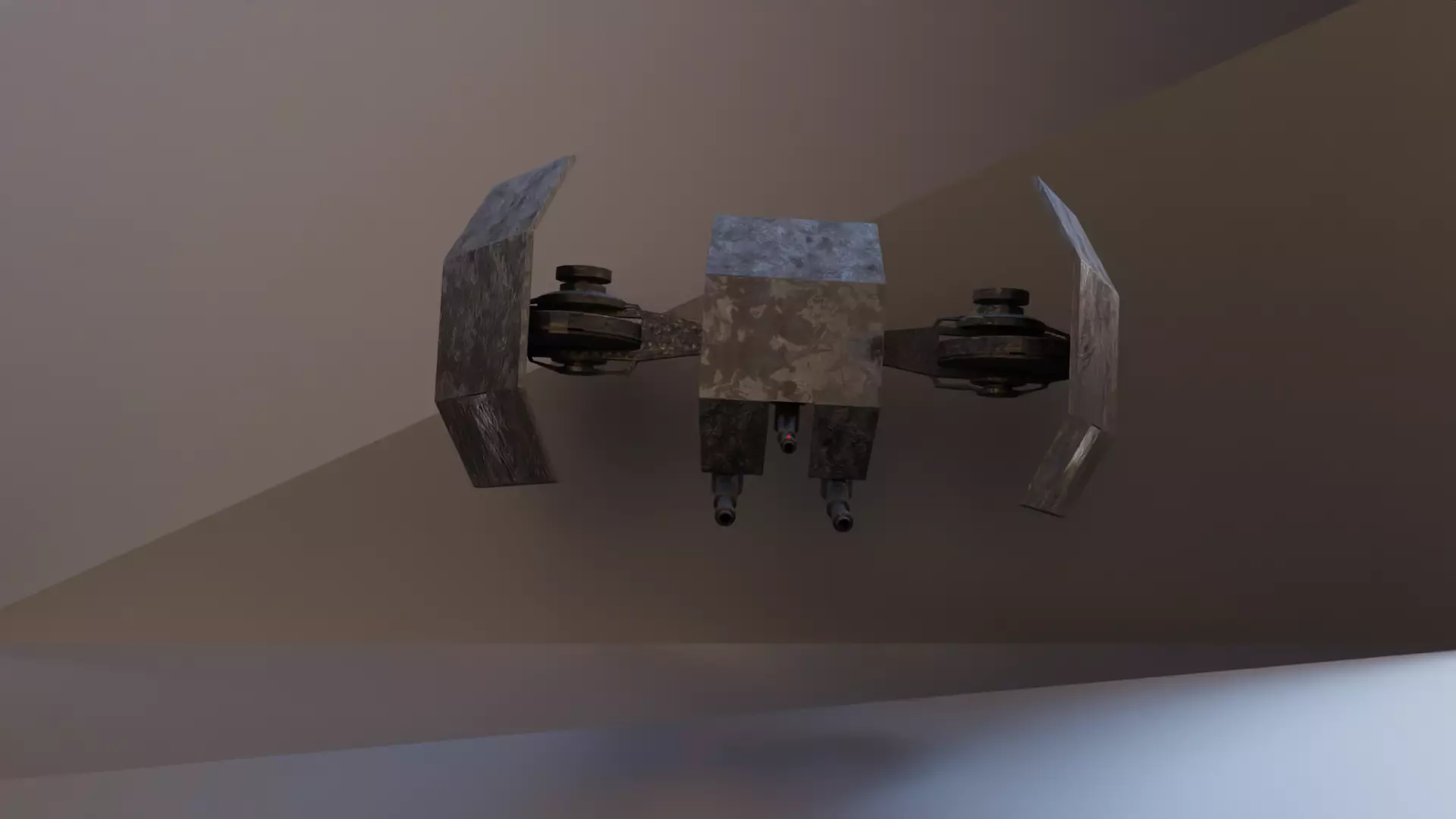 Sci-fi drone Low-poly 3D model_0