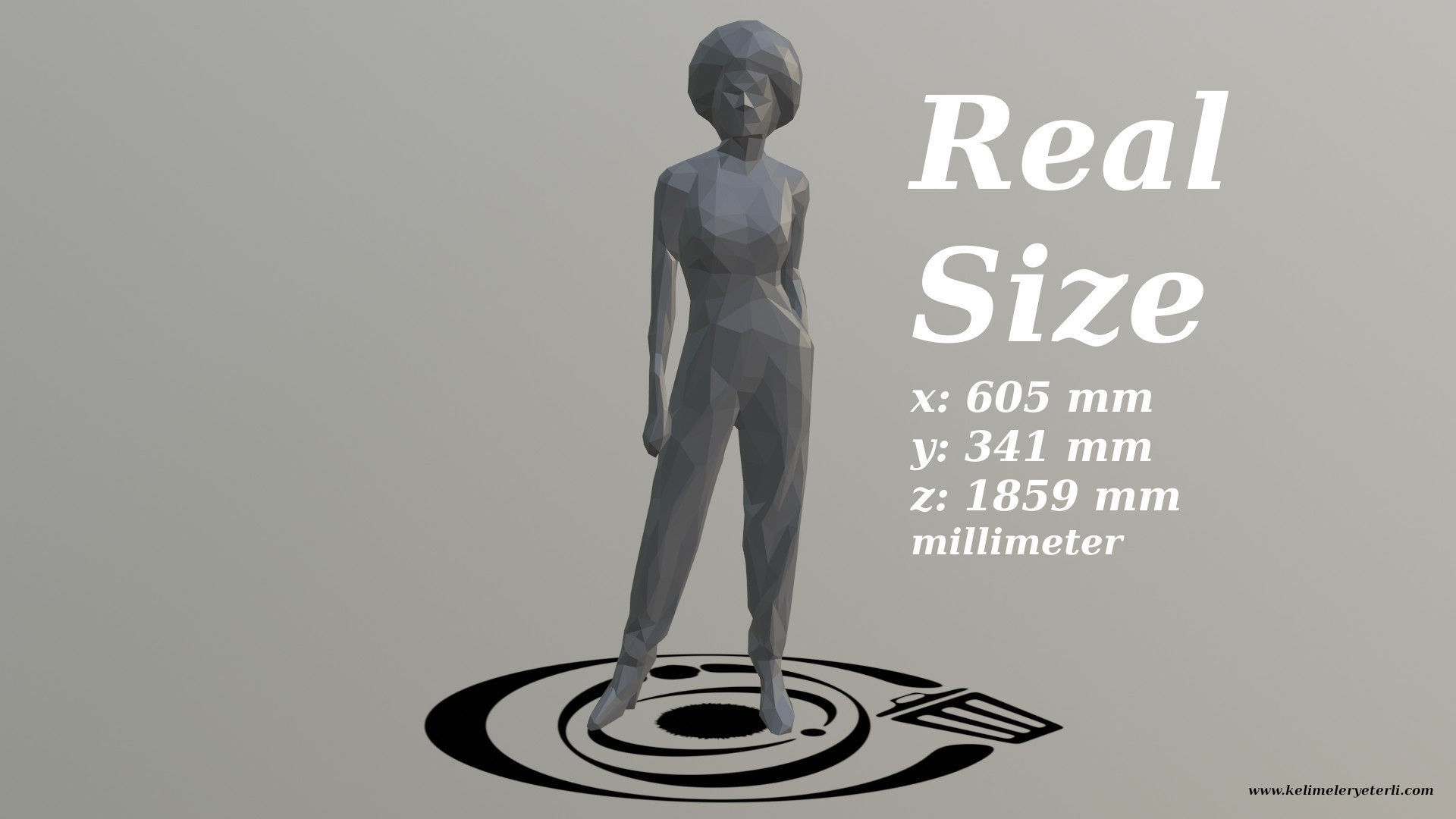 Human 023 LP R Low-poly 3D model_3