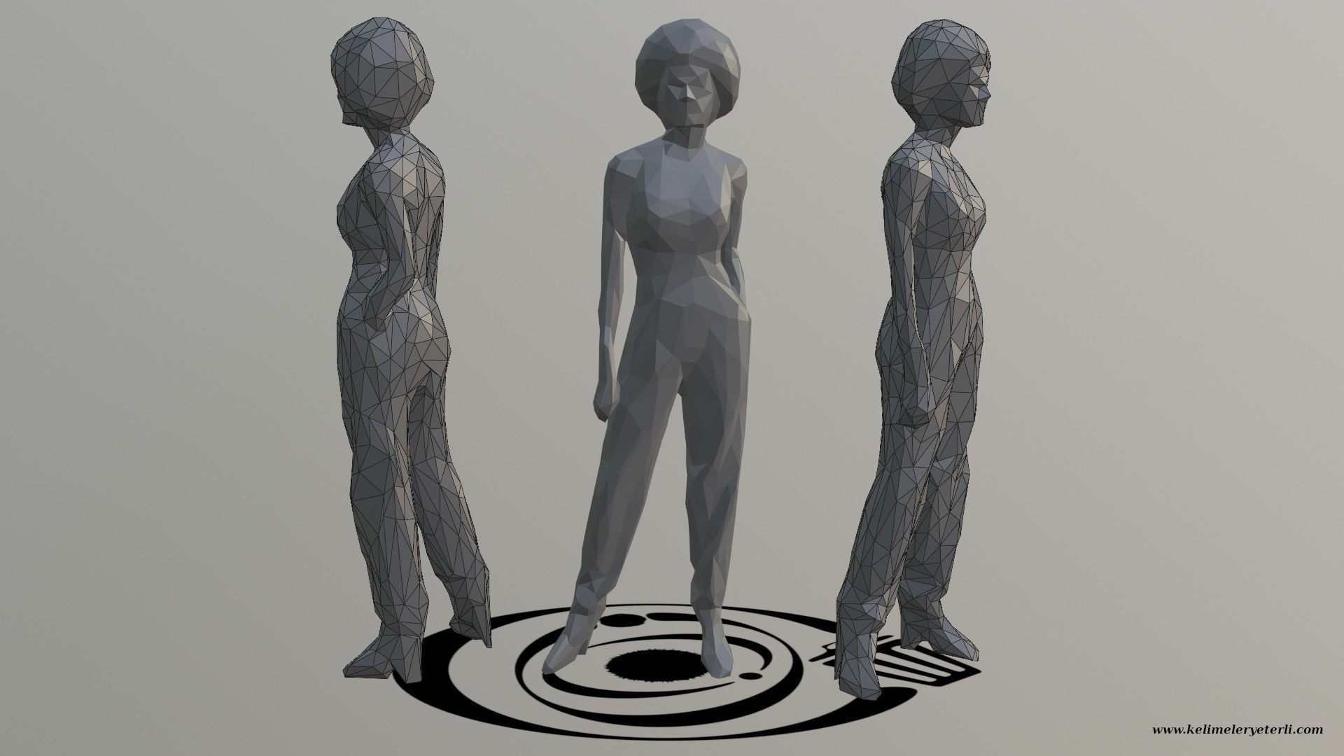 Human 023 LP R Low-poly 3D model_1