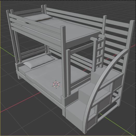 Bunk Bed 3D model_5
