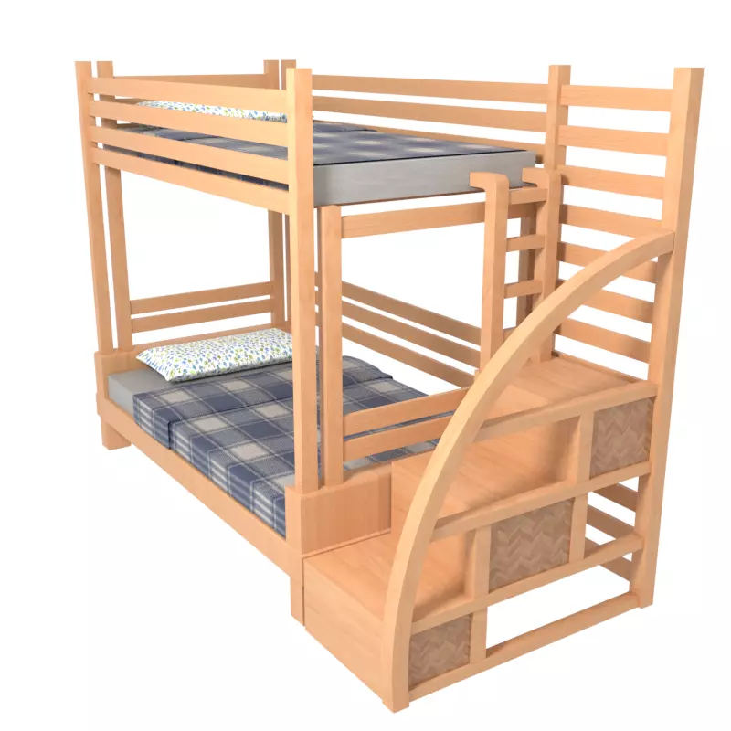 Bunk Bed 3D model_0
