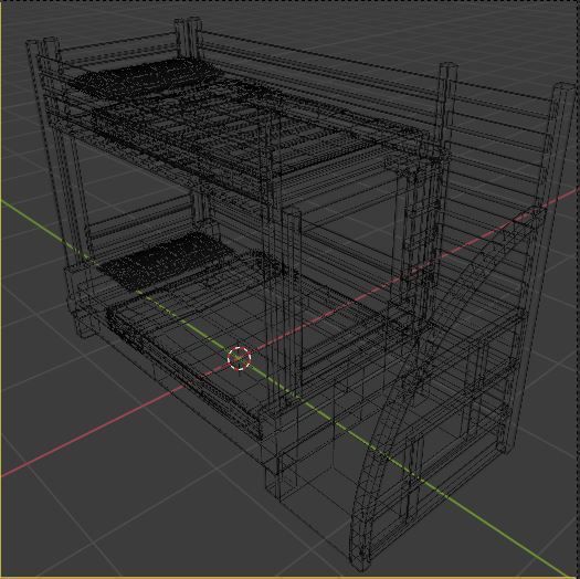 Bunk Bed 3D model_6