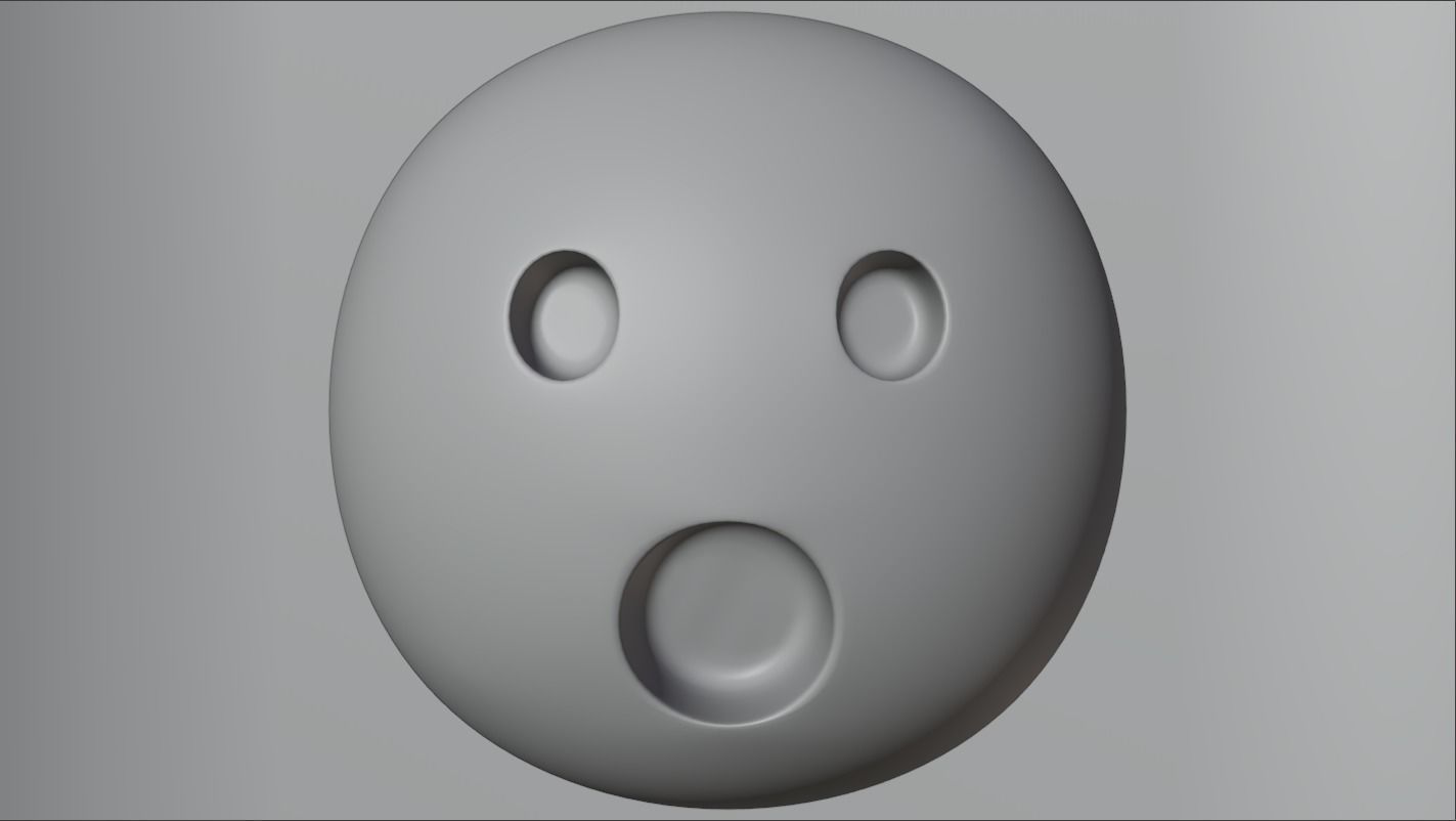 Surprised Emoji 3D model_4