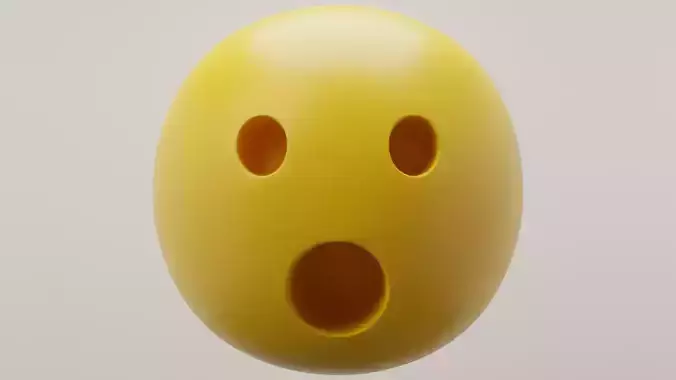 Surprised Emoji 3D model